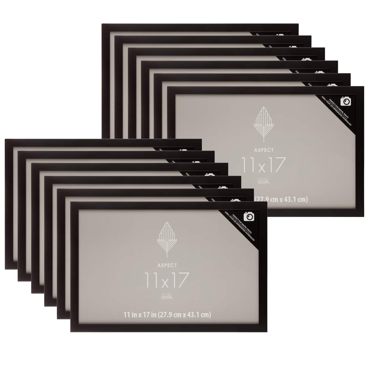 12 Pack: Black Narrow Frame, Aspect by Studio Décor®